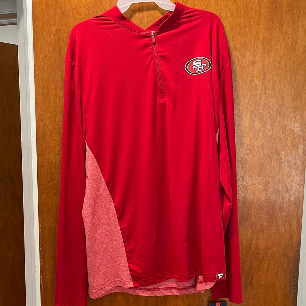 XL Fanatics 49ers long sleeve quarter zip pullover